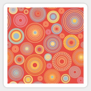 colorful circles | red and yellow Sticker